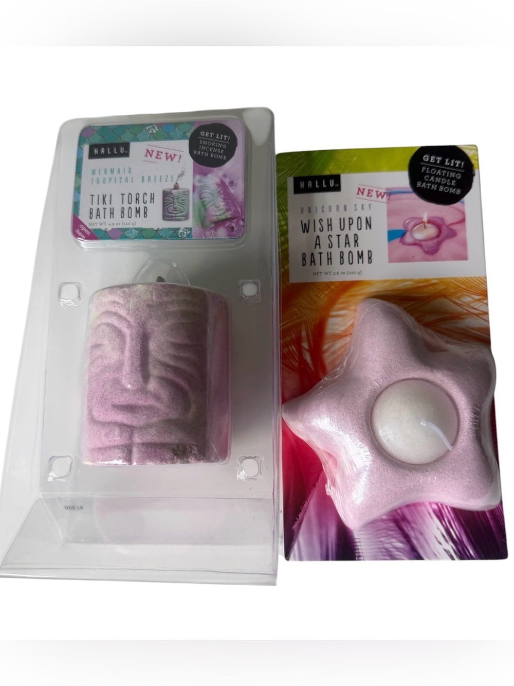 Hallu Get Lit Bath Bomb With Incense & Candle Bundle